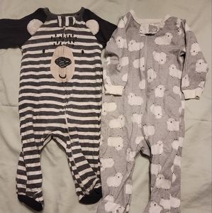 2 Gerber feetsies 0-3 months boy's